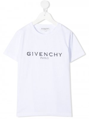 Футболка с логотипом Givenchy Kids. Цвет: белый
