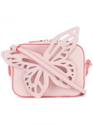 Flossy Butterfly camera bag Sophia Webster. Цвет: розовый