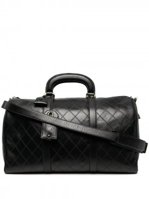 Дорожная сумка 1990-х годов с логотипом CC Chanel Pre-Owned. Цвет: черный