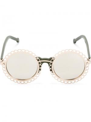 Солнцезащитные очки Chantilly Preen By Thornton Bregazzi. Цвет: металлический