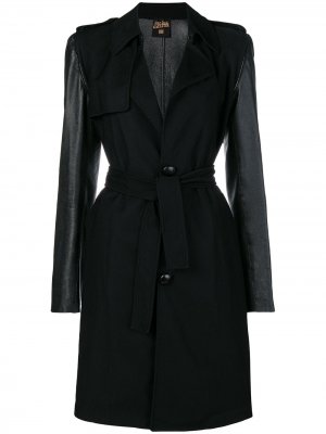 Пальто с поясом на талии Jean Paul Gaultier Pre-Owned. Цвет: черный