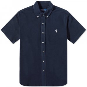 Рубашка Short Sleeve Button Down Pique Shirt Polo Ralph Lauren