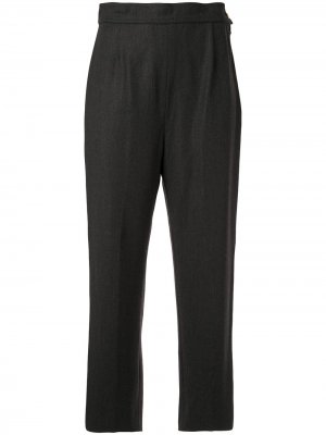 Зауженные укороченные брюки строгого кроя 1993-го года Chanel Pre-Owned. Цвет: серый