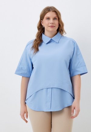 Рубашка La Via Estelar Monica. Цвет: голубой