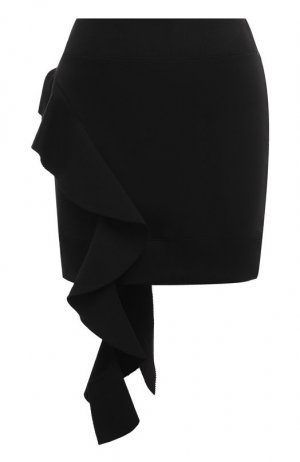 Хлопковая юбка Dondup. Цвет: чёрный