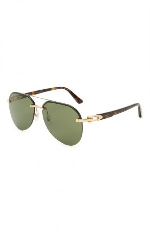 Солнцезащитные очки Cartier. Цвет: зелёный