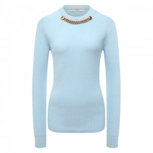 Пуловер из шерсти и кашемира Givenchy. Цвет: голубой