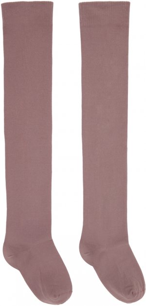 Розовые полупрозрачные носки Rick Owens