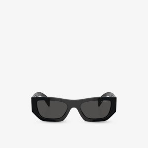 Солнцезащитные очки PR A01S в форме подушки из ацетата , черный Prada