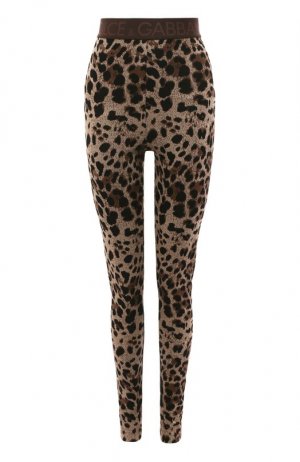 Легинсы Dolce & Gabbana. Цвет: леопардовый