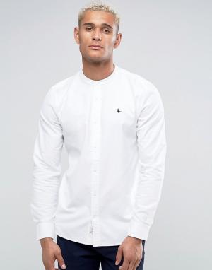 Белая рубашка классического кроя с воротником на пуговицах Jack Wills. Цвет: белый