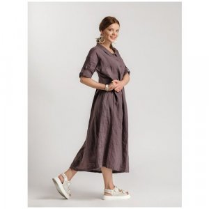 Платье , размер 54-56, лиловый Kayros. Цвет: бордовый/лиловый