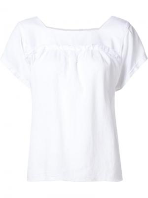 Блузка с квадратным вырезом NSF. Цвет: белый