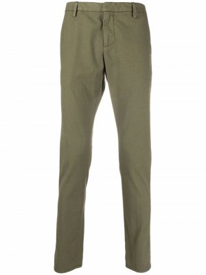 Узкие брюки чинос DONDUP. Цвет: зеленый