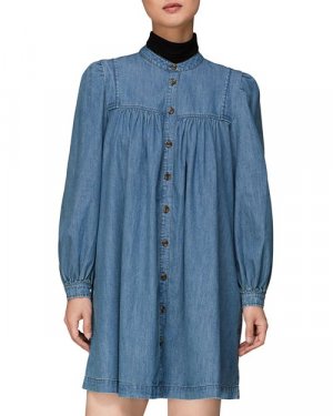 Джинсовое платье-трапеция из шамбре , цвет Blue Whistles
