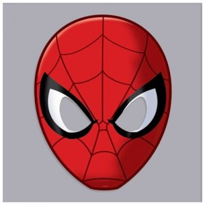 Маска карнавальная, 17,2 х 22 см, Человек-паук, 10 штук Marvel. Цвет: красный