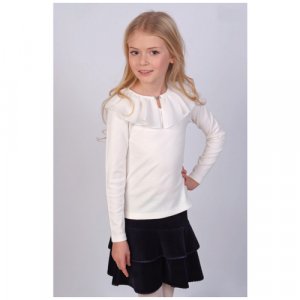 Школьная блуза, размер 128-134, белый Снег. Цвет: белый/молочный
