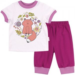 Пижама детская для девочки 80р фиолетовый bembi. Цвет: фиолетовый