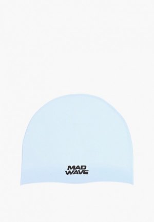 Шапочка для плавания MadWave Pastel Silicone Solid. Цвет: голубой