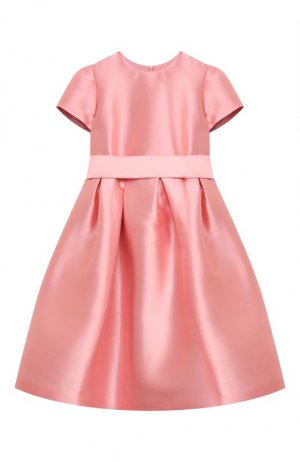 Атласное платье Il Gufo. Цвет: розовый