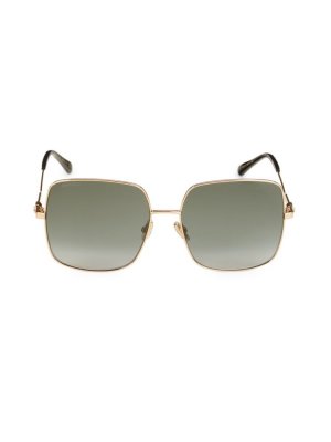 Квадратные солнцезащитные очки Lili 58MM , цвет Black Gold Jimmy Choo