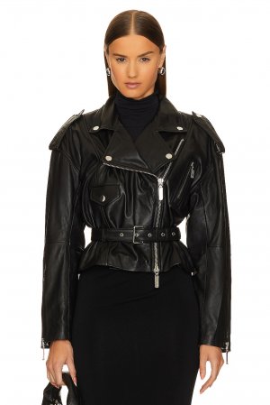 Куртка Ambrosia Leather Moto, черный Camila Coelho
