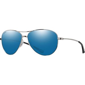 Поляризационные солнцезащитные очки langley , цвет silver/chromapop polarized blue mirror Smith