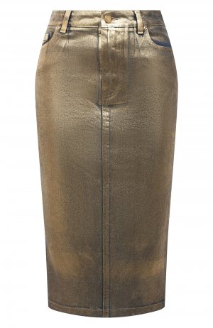 Джинсовая юбка Tom Ford. Цвет: золотой