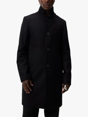 Пальто Holger Melton из смесовой шерсти J.Lindeberg, черный J.LINDEBERG