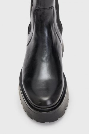 Ботинки челси из кожи янтарного цвета , черный AllSaints