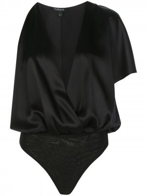 Блузка с V-образным вырезом и драпировкой Cushnie. Цвет: черный
