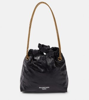 Кожаная сумка-тоут crush mini , черный Balenciaga