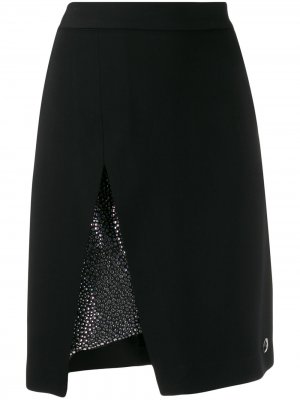 Декорированная юбка мини Philipp Plein. Цвет: черный