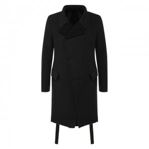 Пальто из смеси хлопка и шерсти Masnada. Цвет: чёрный