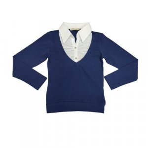 Школьная рубашка , размер 176, синий Benini. Цвет: синий/темно-синий