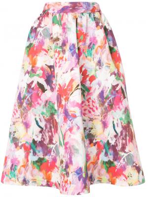 Пышная юбка с цветочным принтом Han Ahn Soon. Цвет: многоцветный