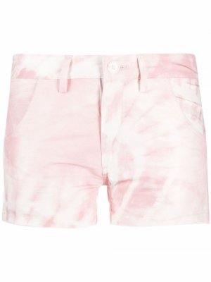 Короткие шорты с принтом тай-дай Moa Master Of Arts. Цвет: розовый