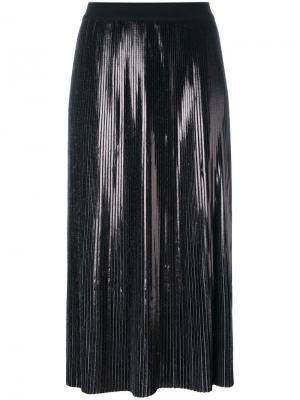Плиссированная юбка с отливом IM Isola Marras I'M. Цвет: чёрный