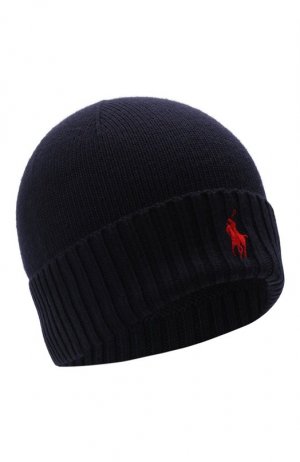 Шерстяная шапка Polo Ralph Lauren. Цвет: синий