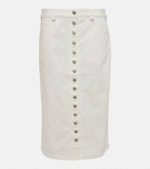 Джинсовая юбка миди multiflex Courrèges, белый Courreges
