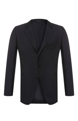 Пиджак из смеси шерсти и шелка Tom Ford. Цвет: синий