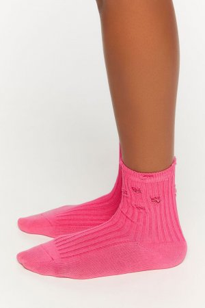 Рваные носки для экипажа , розовый Forever 21