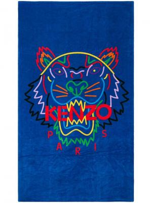Пляжное полотенце Tiger Kenzo. Цвет: синий