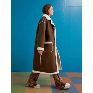 Пальто , размер 36, коричневый KOTON. Цвет: коричневый