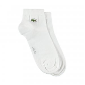 Носки Короткие спортивные Unisex Lacoste. Цвет: белый