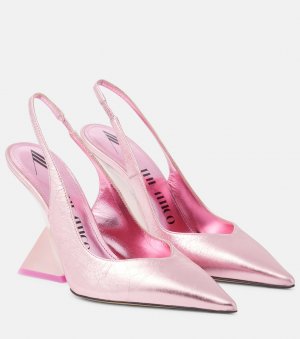 Туфли cheope из металлизированной кожи с пяткой на пятке , розовый The Attico