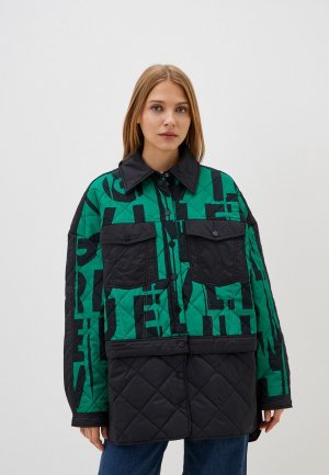 Куртка утепленная GLVR. Цвет: зеленый