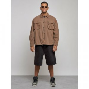 Джинсовая куртка , размер 54, коричневый MTFORCE. Цвет: коричневый
