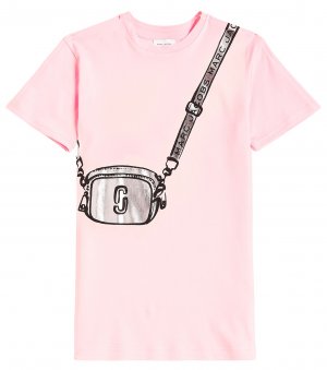 Платье-футболка из хлопкового джерси с принтом , розовый Marc Jacobs