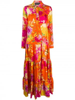 Платье макси Gorgia с цветочным принтом Gianluca Capannolo. Цвет: розовый
